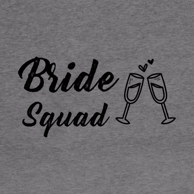 Bride Squad with Champagne Glass by Suniquin